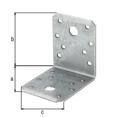 Equerres d'assemblage galva 70 x 70 x 55 mm par 6 ALBERTS