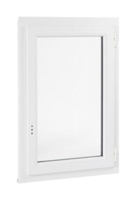 Fenêtre PVC 1 vantail oscillant-battant hauteur 75 x largeur 60 cm tirant droit