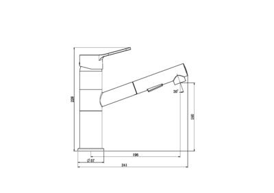 Robinet de cuisine avec douchette Or New Silo M - ESSEBAGNO