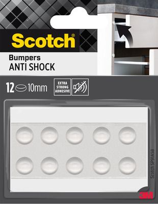 Amortisseurs anti-chocs transparents 10 mm par 12 SCOTCH