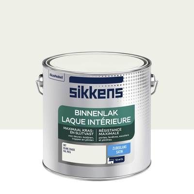 Peinture Laque intérieure blanc chaux satin 2,5 l SIKKENS