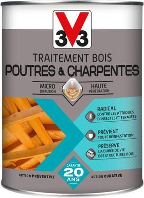 Traitement bois poutres et charpentes 1 L V33