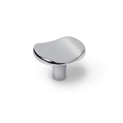 Bouton de meuble rond incurvé chromé poli 39 mm x 33 mm REI