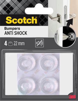 Patins bumpers adhésifs 22 mm transparents par 4 SCOTCH