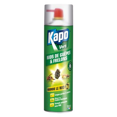 Aérosol nid guêpe 500ml vert KAPO