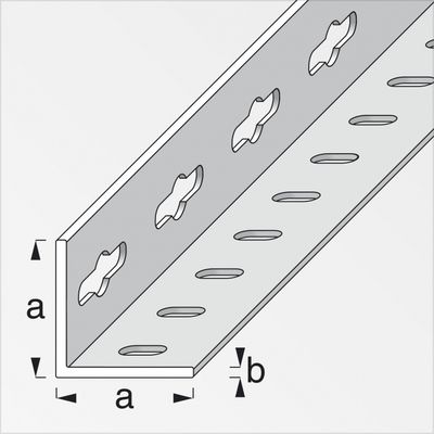 Cornière perforée zinguée 23.5 x 23.5 mm 2 m ALFER