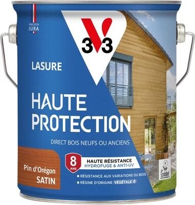 Lasure Haute Protection 8 ans satin pin d'oregon 2,5 L V33