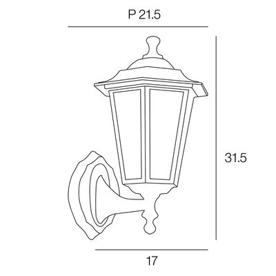 Applique extérieure montante VALENCE Aluminium blanc IP 44 E 27 60 W - COREP