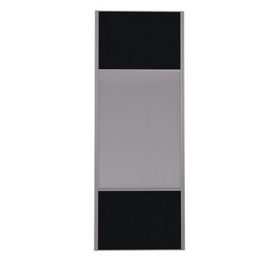 Porte de placard Miroir et Noir Profil gris H 248,5 x L 62,2 cm YNGENIO