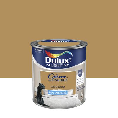 Peinture Crème de Couleur Ocre Doré mat 500 ml - DULUX VALENTINE