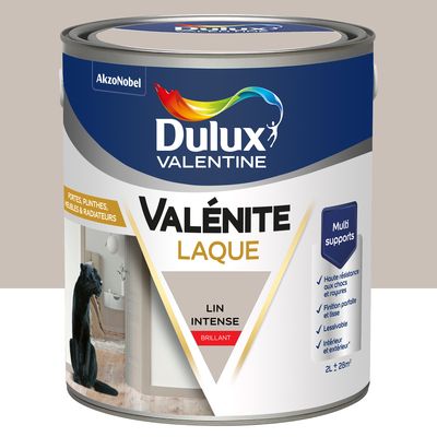 Peinture Boiseries Laque Acrylique Valénite Dulux Valentine Lin Intense Brill 2 L