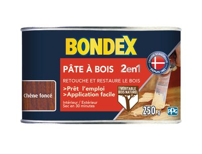 Bondex - Pâte à Bois - 250gr - Chêne Foncé