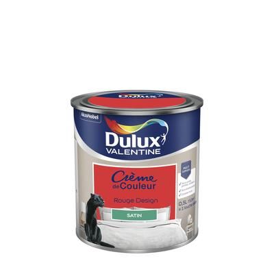 Peinture crème de couleur satin rouge design 0,5L - DULUX VALENTINE