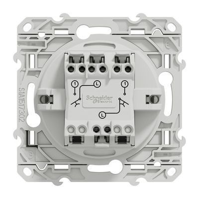 Double bouton poussoir blanc - Odace SCHNEIDER ELECTRIC