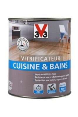 Vitrificateur Cuisine & bains incolore mat 750 ml - V33
