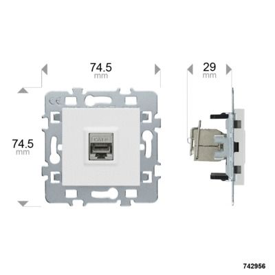 Prise RJ45 multimédia finition blanche - Casual DEBFLEX