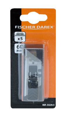 Lames de cutter trapèzes réversibles 60 mm par 5 FISCHER DAREX