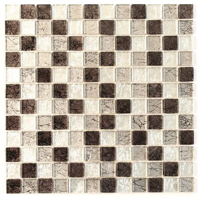 Mosaique 30x30 verre gl noir