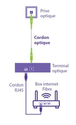 Cordon optique pour box fibre SFR, Orange, Bouygues 3 m SEDEA