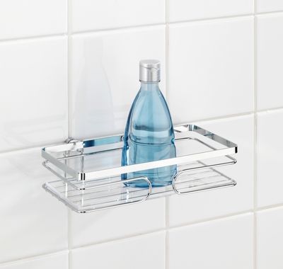 Petite étagère de salle de bain droite acier inox Premium WENKO