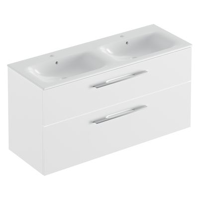 Meuble de salle de bains blanc brillant L 130 cm Selva GEBERIT