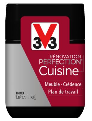 Peinture de rénovation cuisine finition satinée inox 75 ml V33