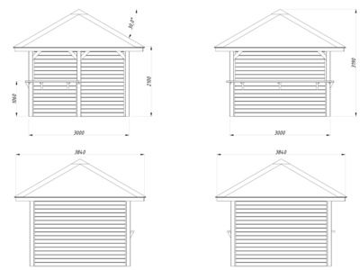 Abri de jardin Bianca SET 3 Marron 8,3 m2 Traité marron PALMAKO