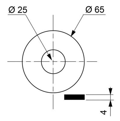 Joint de clapet pour WC 25 x 65 x 4 mm WIRQUIN