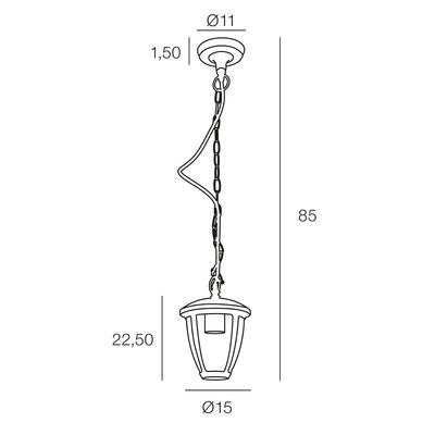 Suspension LISBOA IP44 E27 15W COREP