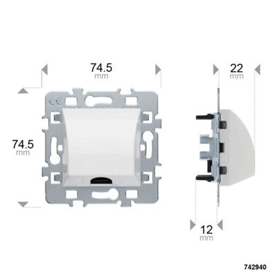 Sortie de câble finition blanche - Casual DEBFLEX