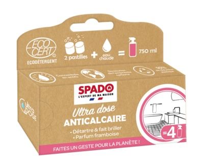 Étui de 4 pastilles ultra dose anticalcaire SPADO