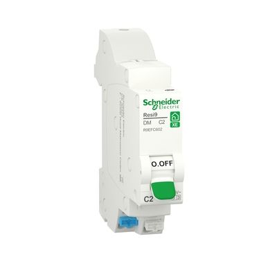 Disjoncteur divisionnaire 2A courbe C 3kA embrochable 1 pôle + neutre - Resi9 XE SCHNEIDER ELECTRIC