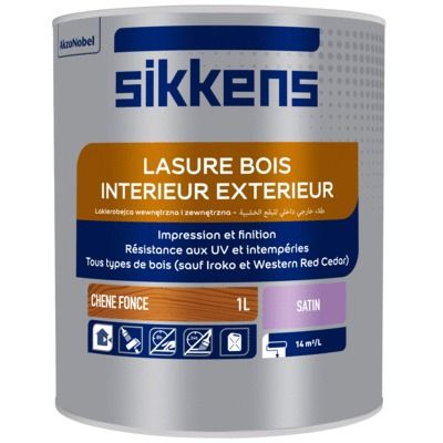 Lasure 12 ans chêne foncé 1L - SIKKENS