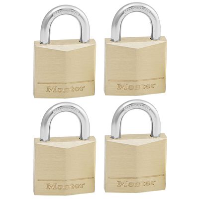 Cadenas à clés largeur 40 mm en laiton s'entrouvant par 4 MASTER LOCK