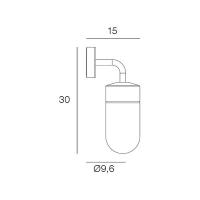 Applique extérieure COSTA rouille IP 44 E 27 40 W - COREP