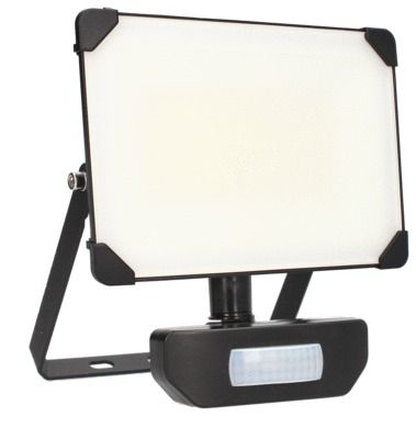 Projecteur LED extérieur détecteur de mouvements 50W blanc neutre IP65 6750 lumens noir - KREON ARLUX