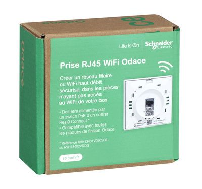 Prise RJ45 grade 2 catégorie 6 blanc- Odace SCHNEIDER ELECTRIC