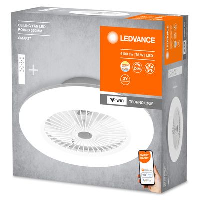 Plafonnier ventilateur connecté blanc SMART LEDVANCE