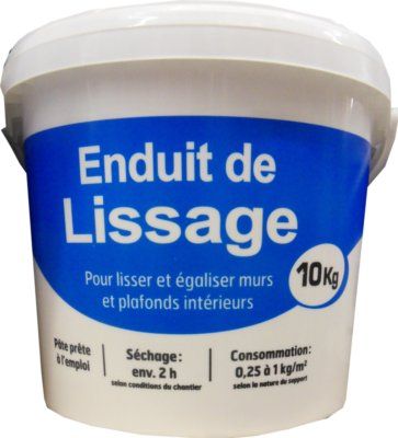 Enduit de lissage en pâte prêt à l'emploi 10 kg