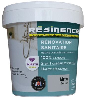 Résine de Rénovation pour sanitaire métal brillant 250 ml RESINENCE