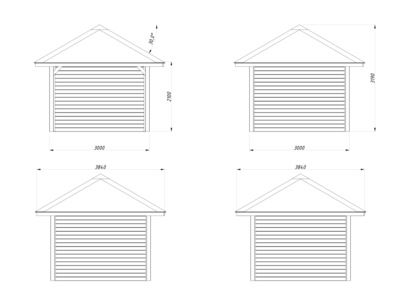 Abri de jardin Bianca SET 2 Marron 8,3 m2 Traité marron PALMAKO