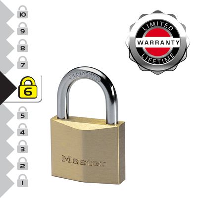 Cadenas à clés largeur 40 mm en laiton MASTER LOCK