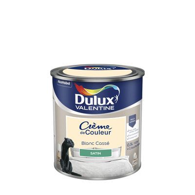 Peinture Crème de Couleur Blanc Cassé satin 500 ml - DULUX VALENTINE