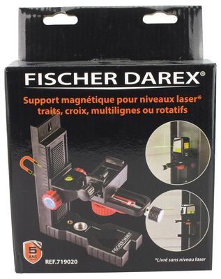 Multi support magnétique pour niveaux laser traits croix, multilignes ou rotatifs aimanté / laser FISCHER DAREX