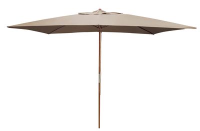 Parasol droit 3x2 m taupe en eucalyptus  LOISIRLOISIRS livraison gratuite à domicile