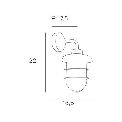 Applique extérieure FAROL Acier galva IP 44 E 27 40 W - COREP