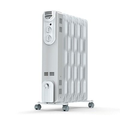 Radiateur mobile bain d'huile électrique ORSO 2500W Blanc SUPRA