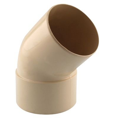 Coude PVC Mâle Femelle 45 ° diamètre 80 mm sable INTERPLAST