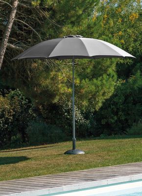 Parasol diamètre 2,70 m mât en aluminium gris ALIZE