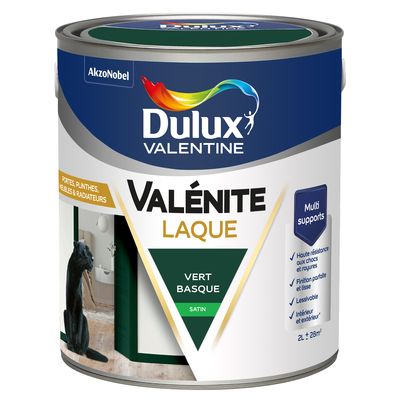 Peinture Boiseries Laque Acrylique Valénite Vert Basque Satin 2 L - DULUX VALENTINE